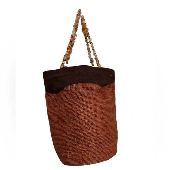 Angelica Morina original designs woven beaded beach purse - Picture 4 of 6